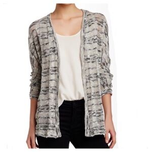 NEW Socialite Women Waterfall Cardigan size L Jr. Grey